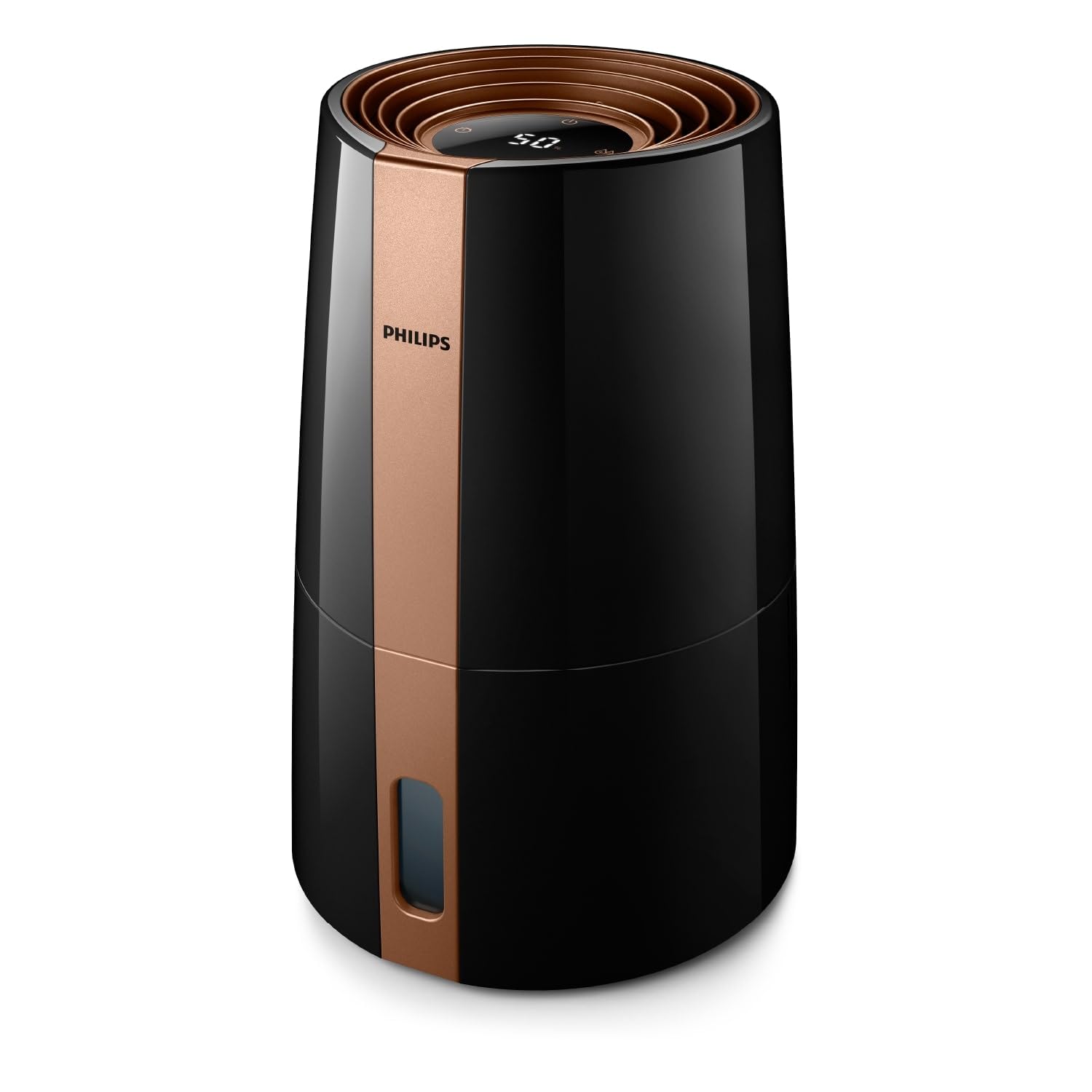 Philips HU2718/10 2000 Series Luftbefeuchter 2L – NanoCloud, 200ml/h, 32m², 3 Stufen, 15h, Schwarz/Kupfer