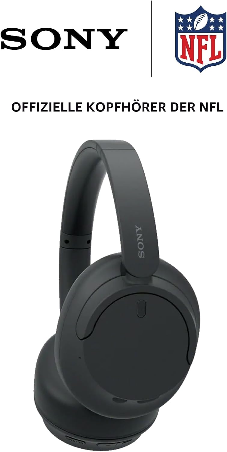 Sony WH-CH720N Kabellose Kopfhörer, Active Noise Cancelling, 35h Akku, Bluetooth 5, Schwarz