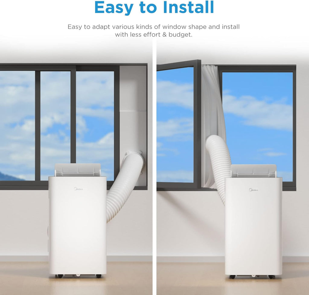 Midea Silent Cool 26 Pro WF Mobiles Klimagerät 9.000 BTU – 3-in-1, R290, EEK A, WiFi, 32m², Weiß
