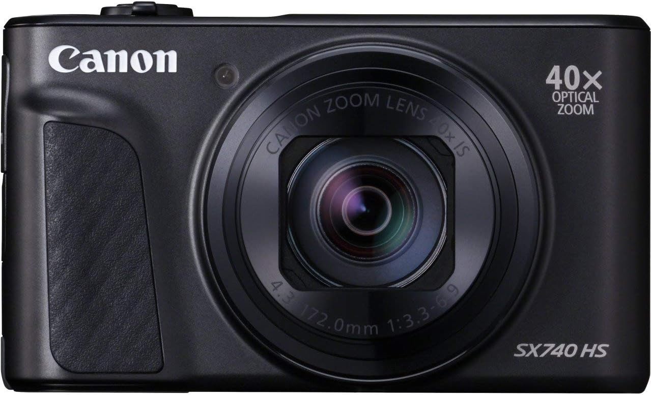 Canon PowerShot SX740 HS Kompaktkamera – 40x Zoom, 4K, 20,3MP, WLAN, DIGIC 8, Schwarz