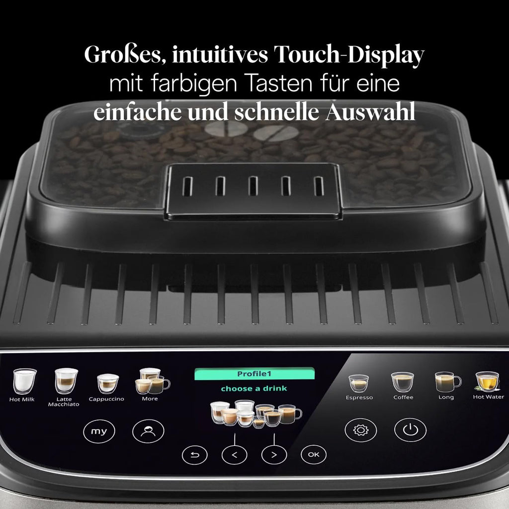 De'Longhi Magnifica Evo ECAM312.80.TB Kaffeevollautomat 1,8L – 13 Getränke, LatteCrema, Touch, Titan Schwarz