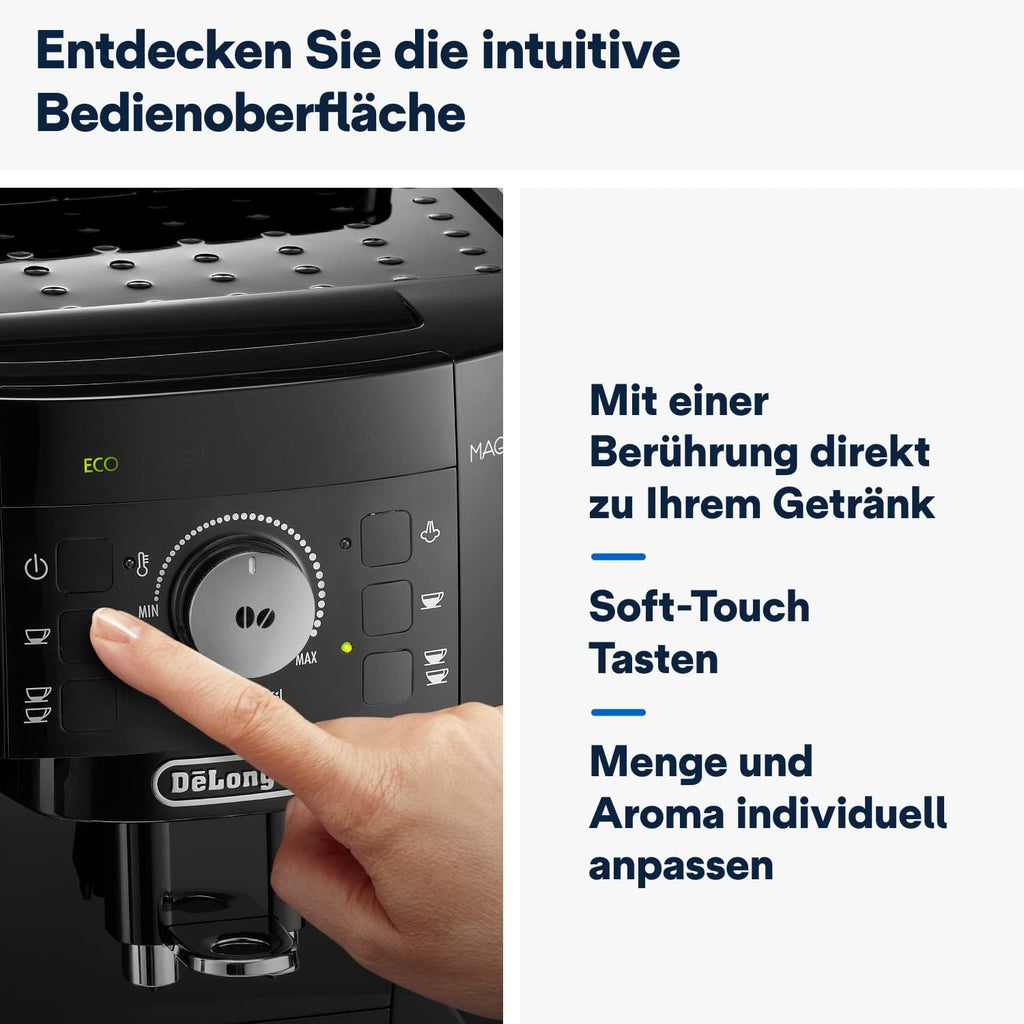 De'Longhi Magnifica S ECAM11.112.B Kaffeevollautomat – Mahlwerk, Milchschaumdüse, 2-Tassen, Schwarz