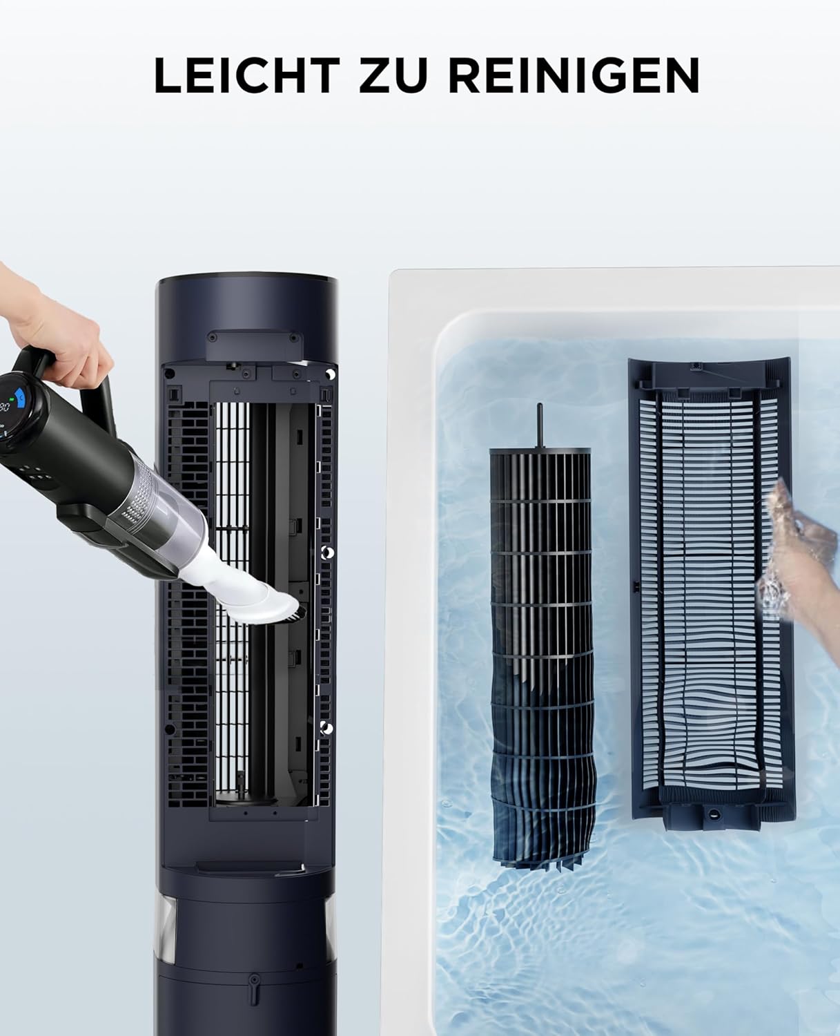 Midea MCF23XRB Luftkühler 7L – SensiCool, 2000 m³/h, 5 Modi, 6 Stufen, 28dB, Fernbedienung, Blau