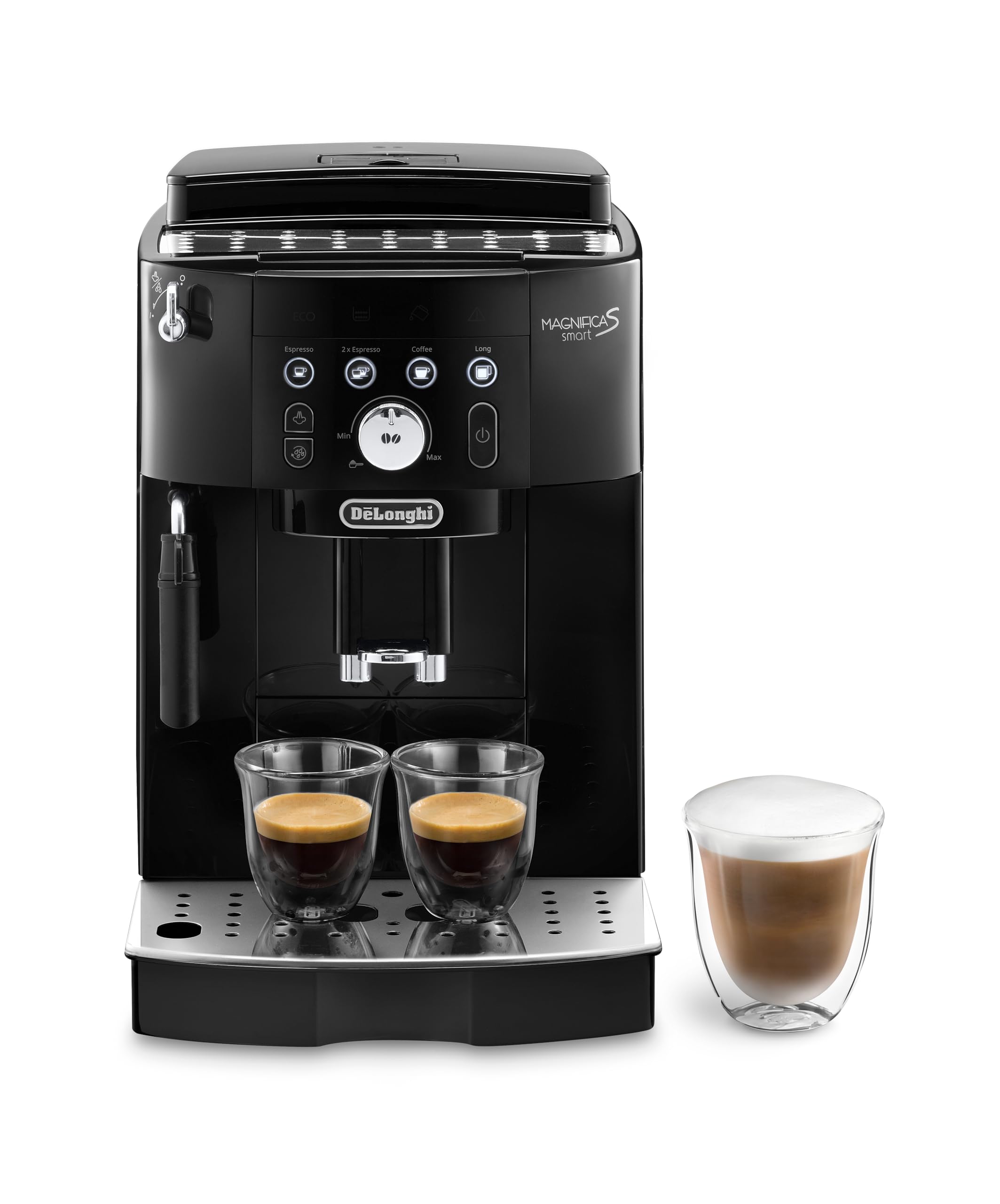 De'Longhi Magnifica S ECAM11.112.B Kaffeevollautomat – Mahlwerk, Milchschaumdüse, 2-Tassen, Schwarz