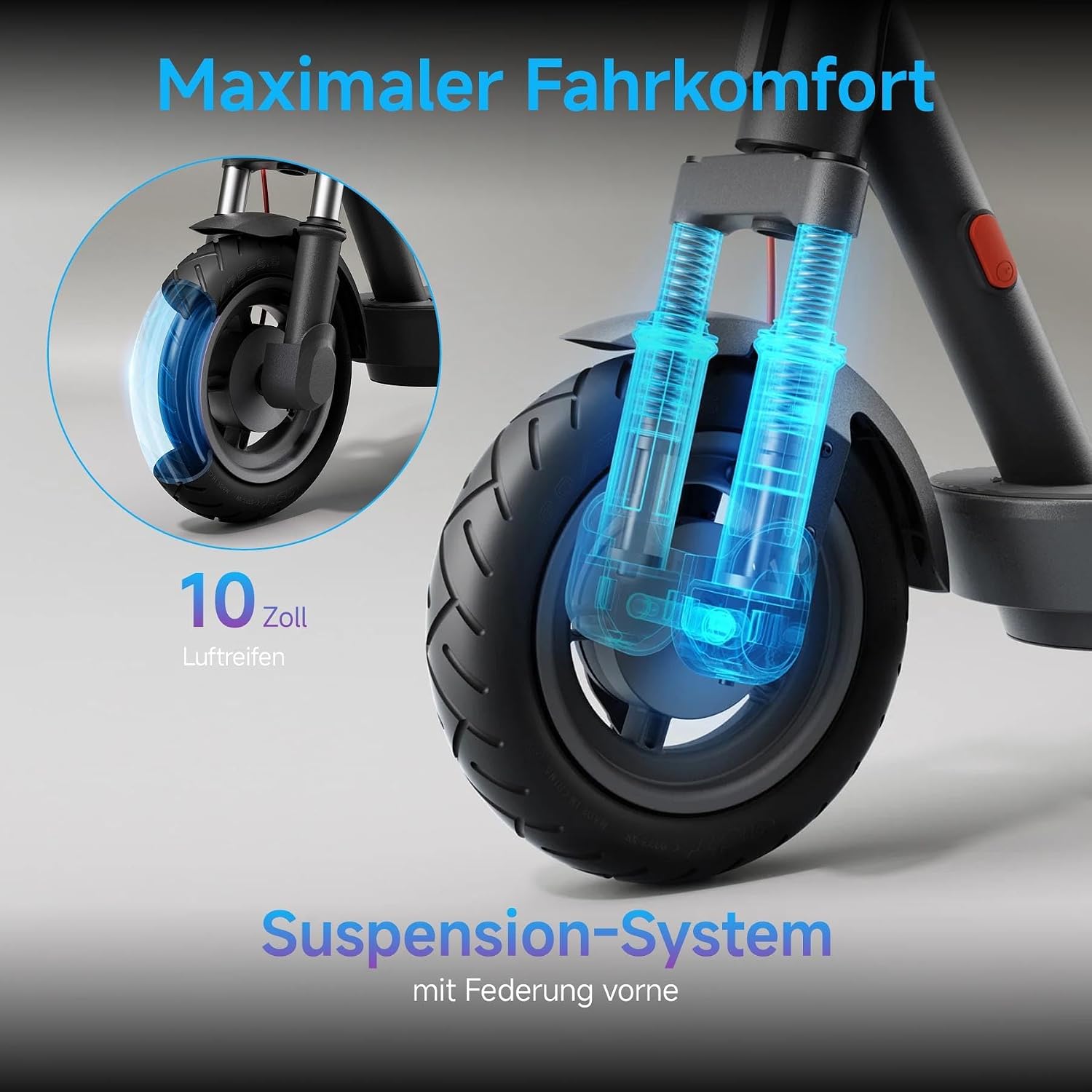 Xiaomi Electric Scooter 5 E-Scooter mit ABE, bis zu 60 km Reichweite, 350 W Motor, 10 Zoll Luftreifen, Vorderradfederung, LED-Display, Blinker, Anthrazit**