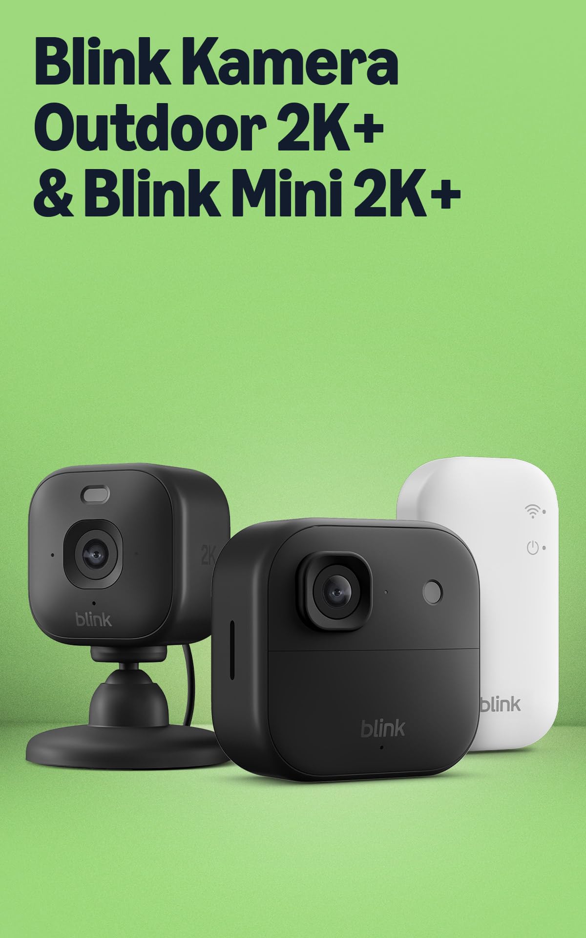Blink Outdoor 2K+ WLAN Überwachungskamera – 2K Video, Farbnachtsicht, 4x Zoom, IP65, 2 Jahre Akku