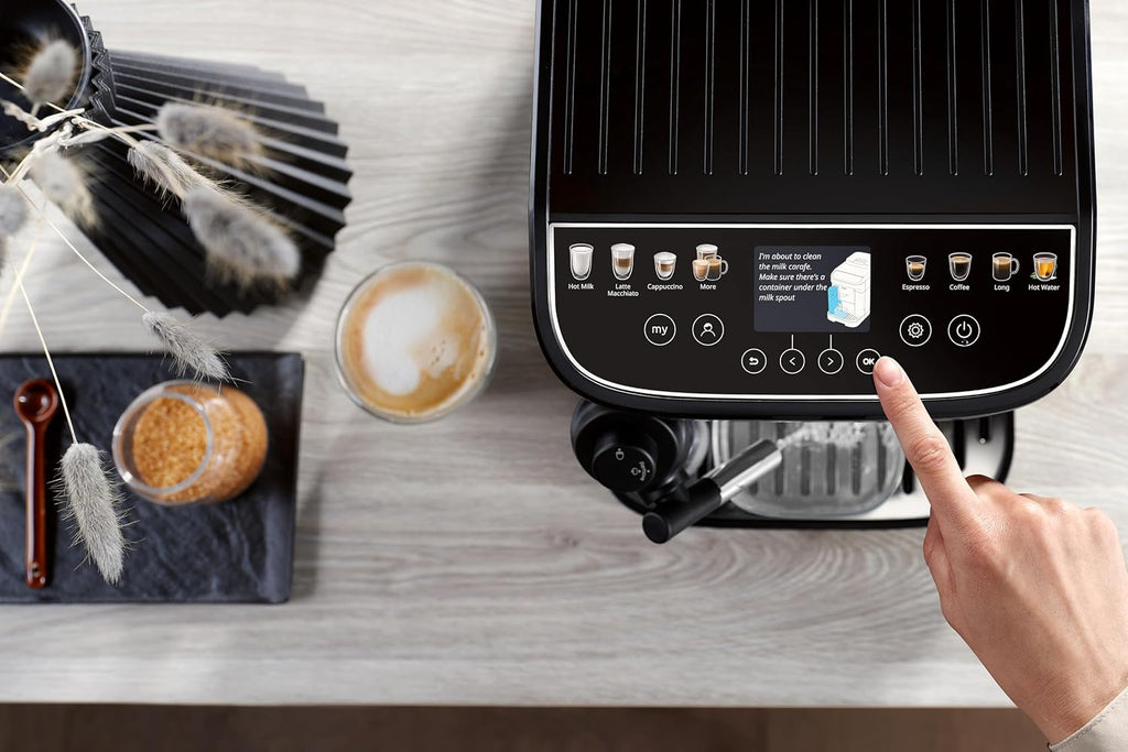 De'Longhi Magnifica Evo ECAM312.80.TB Kaffeevollautomat 1,8L – 13 Getränke, LatteCrema, Touch, Titan Schwarz